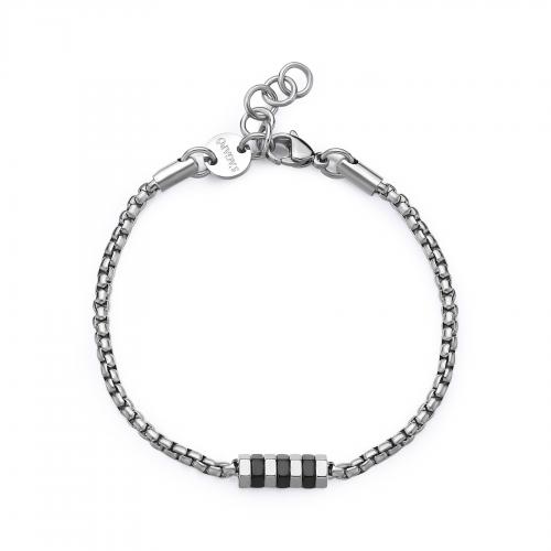 Bracciale serie Ripple con elemento centrale esagonale