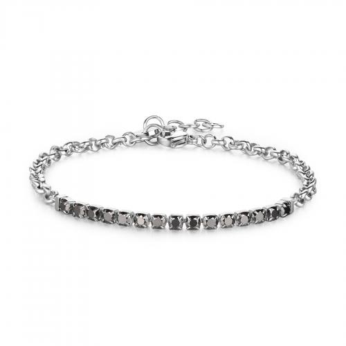 Bracciale serie Tricky con cristalli neri