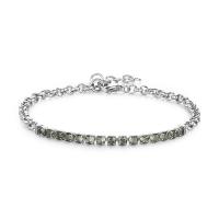 Bracciale serie Tricky con cristalli verdi