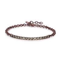 Bracciale bronzato serie Tricky con cristalli verdi