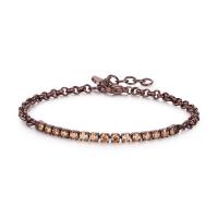 Bracciale bronzato serie Tricky con cristalli ambra