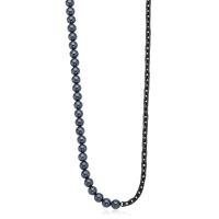 Collana nera serie Atlas con perle nere