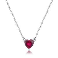 Collana serie Dazzly con cuore rosso rubino