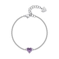 Bracciale serie Dazzly con cuore lilla