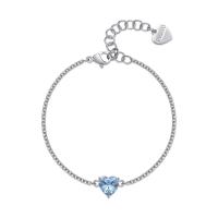 Bracciale serie Dazzly con cuore azzurro