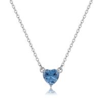 Collana serie Dazzly con cuore azzurro