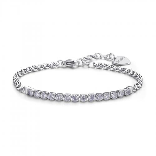 Bracciale serie Dazzly con sezione snodata con zirconi