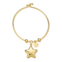 Bracciale rigido dorato serie Stellar con stella