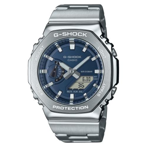 G-Shock serie GM-2110D, acciaio, blu