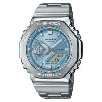 G-Shock serie GM-2110D, acciaio, azzurro