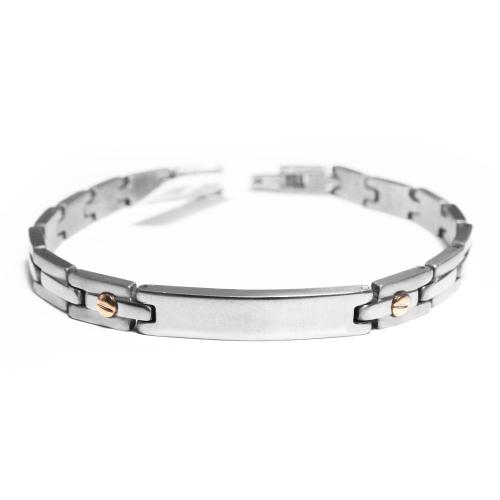 Bracciale uomo con piastrina