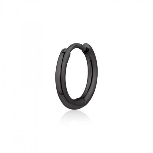 Orecchino singolo ad anello PVD nero serie Rogue