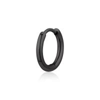 Orecchino singolo ad anello PVD nero serie Rogue