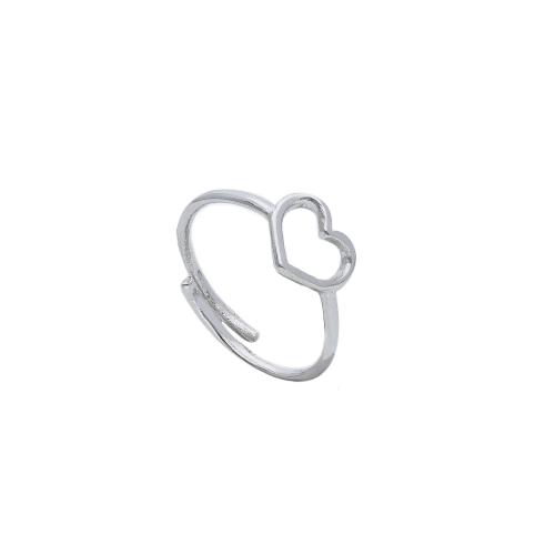 Anello in argento con cuore traforato