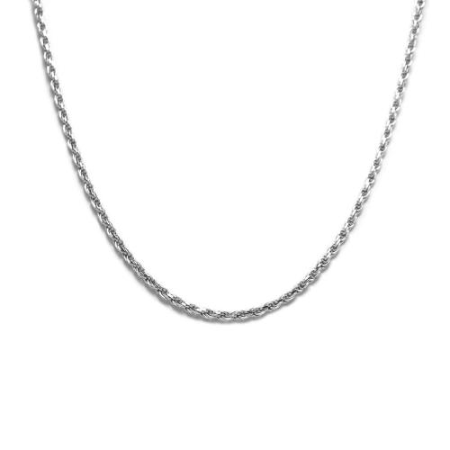 Collana in argento a corda, 40 cm