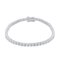 Bracciale tennis in argento con cubic zirconia, 3,2 mm., 19 cm.