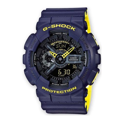 G-Shock serie GA-110, blu/giallo