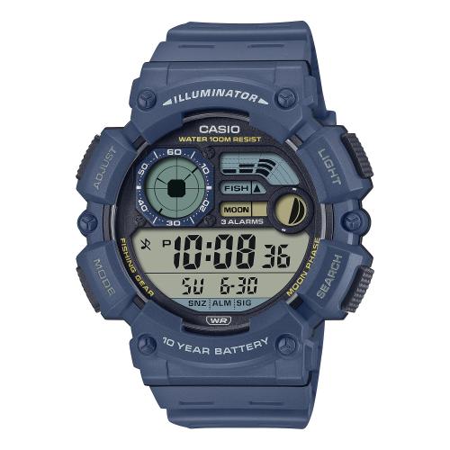 Orologio digitale uomo, blu, fishing timer