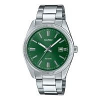 Orologio analogico uomo acciaio, quadrante verde