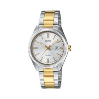 Orologio analogico donna acciaio bicolore, bianco