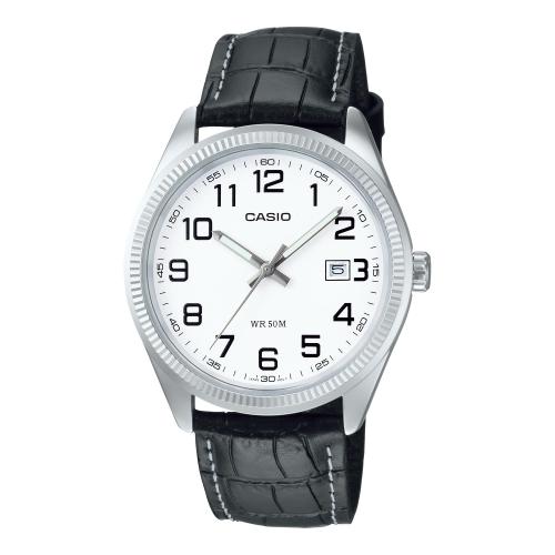 Orologio analogico pelle uomo, bianco