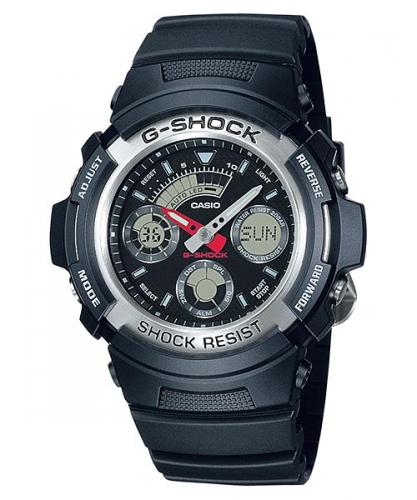 G-Shock digitale/analogico serie AW-590, nero