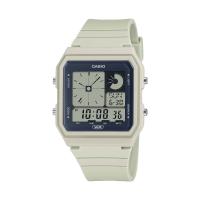 Orologio digitale con display doppio, unisex, bianco