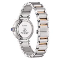 Eco-Drive solo tempo donna in acciaio bicolore con diamante