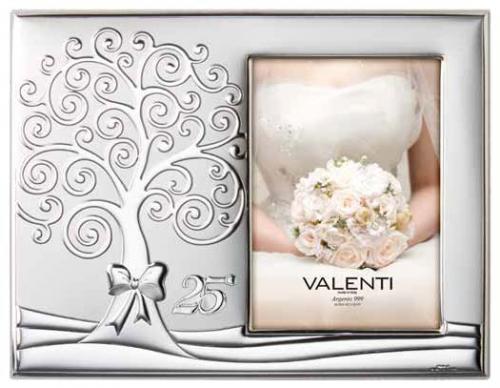 Cornice 25Â° Anniversario con albero, 10x15