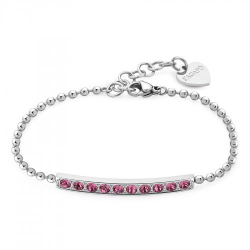 Bracciale serie Dazzly con cristalli fuxia