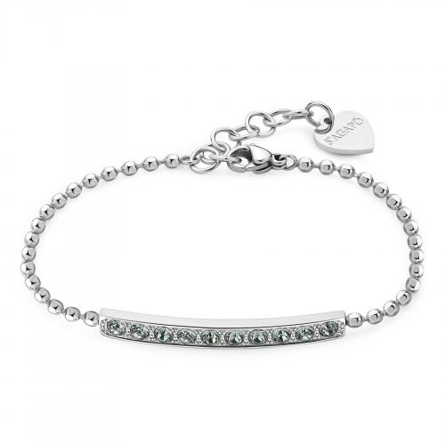 Bracciale serie Dazzly con cristalli verdi