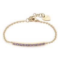 Bracciale dorato serie Dazzly con cristalli rosa