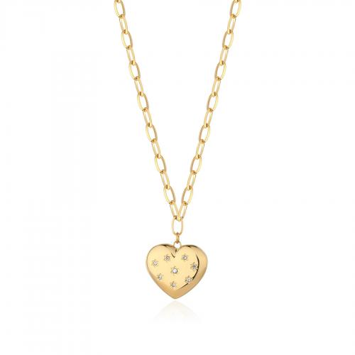 Collana dorata serie Stellar con cuore