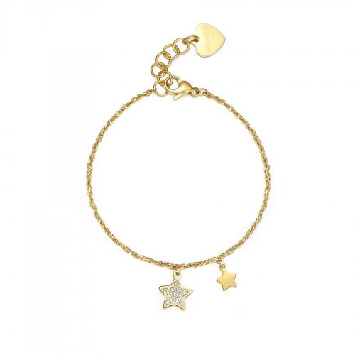 Bracciale dorato serie Aurora con stelle