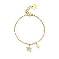 Bracciale dorato serie Aurora con stelle