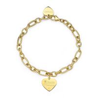 Bracciale dorato serie Be My Family con cuore per mamma